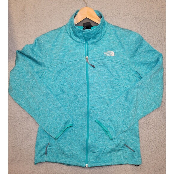 The North Face Canyonwall Women's Large Teal Softshell Full Zip Jacket - Picture 1 of 8